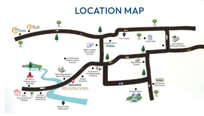 Radiance Riverwoods Location Map
